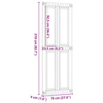 Porta per Granaio CORONA 70x210 cm in Legno Massello di Pino