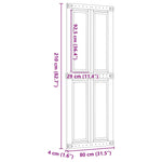 Porta per Granaio CORONA 80x210 cm in Legno Massello di Pino