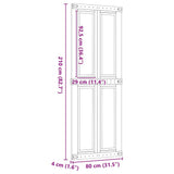 Porta per Granaio CORONA 80x210 cm in Legno Massello di Pino