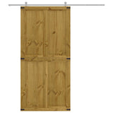 Porta per Granaio CORONA 90x210 cm in Legno Massello di Pino