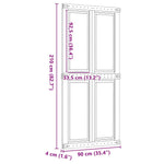 Porta per Granaio CORONA 90x210 cm in Legno Massello di Pino