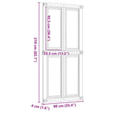 Porta per Granaio CORONA 90x210 cm in Legno Massello di Pino