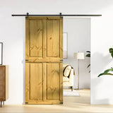 Porta per Granaio CORONA 90x210 cm in Legno Massello di Pino