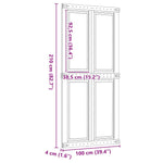 Porta per Granaio CORONA 100x210 cm in Legno Massello di Pino