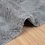 Tappeto Shaggy a Pelo Lungo NAVARRA Grigio Chiaro 80x150 cm