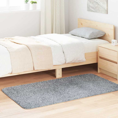 Tappeto Shaggy a Pelo Lungo NAVARRA Grigio Chiaro 80x150 cm