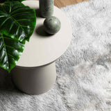 Tappeto Shaggy a Pelo Lungo NAVARRA Grigio Argento 80x150 cm