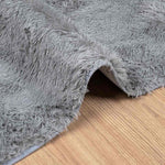 Tappeto Shaggy a Pelo Lungo NAVARRA Grigio Chiaro 160x160 cm
