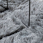 Tappeto Shaggy a Pelo Lungo NAVARRA Grigio Chiaro 160x160 cm