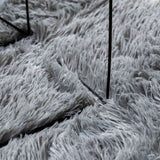 Tappeto Shaggy a Pelo Lungo NAVARRA Grigio Chiaro 160x160 cm