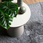 Tappeto Shaggy a Pelo Lungo NAVARRA Grigio Chiaro 160x160 cm