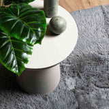 Tappeto Shaggy a Pelo Lungo NAVARRA Grigio Chiaro 160x160 cm