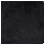 Tappeto Shaggy a Pelo Lungo NAVARRA Nero 200x200 cm poliestere