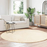 Tappeto Shaggy a Pelo Lungo NAVARRA Crema 200x200 cm poliestere