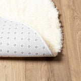 Tappeto Shaggy a Pelo Lungo NAVARRA Crema 200x200 cm poliestere