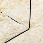 Tappeto Shaggy a Pelo Lungo NAVARRA Crema 200x200 cm poliestere