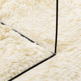 Tappeto Shaggy a Pelo Lungo NAVARRA Crema 200x200 cm poliestere