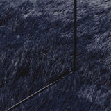 Tappeto Shaggy a Pelo Lungo NAVARRA Blu Marino 200x200 cm