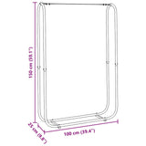 Rastrelliera per Legna 100x25x150 cm in Acciaio Zincato
