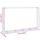 Rastrelliera per Legna 250x25x150 cm in Acciaio Zincato