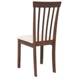Sedie da Pranzo con Cuscini 2pz Marrone Legno Massello di Hevea