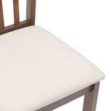 Sedie da Pranzo con Cuscini 2pz Marrone Legno Massello di Hevea