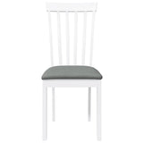 Sedie da Pranzo con Cuscini 2 pz Bianco Legno Massello di Hevea
