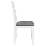 Sedie da Pranzo con Cuscini 2 pz Bianco Legno Massello di Hevea