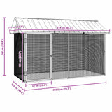 Gabbia per uccelli Antracite 227 x 112 x 141 cm Acciaio zincato