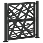 Cancello Giardino Nero 105x106 cm in Acciaio Design Leggero