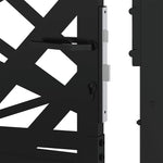 Cancello Giardino Nero 105x106 cm in Acciaio Design Leggero