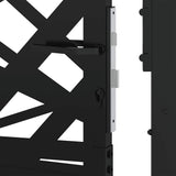 Cancello Giardino Nero 105x106 cm in Acciaio Design Leggero