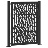 Cancello da giardino nero 100x125 cm in acciaio con design a traliccio
