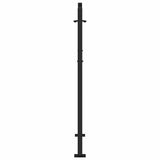 Cancello da giardino nero 100x125 cm in acciaio con design a traliccio