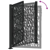 Cancello da giardino nero 100x125 cm in acciaio con design a traliccio