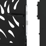 Cancello Giardino Nero 105x106 cm in Acciaio Design a Fiamma