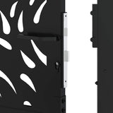 Cancello Giardino Nero 105x106 cm in Acciaio Design a Fiamma