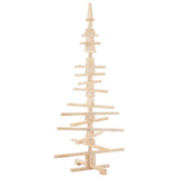 Albero di Natale in legno per decorazioni 150 cm in legno massello di pino