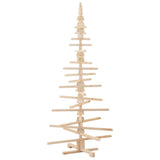 Albero di Natale Decorativo in Legno 180 cm Legno Massello Pino