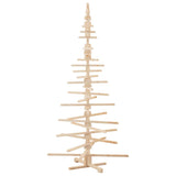 Albero di Natale Decorativo in Legno 210 cm Legno Massello Pino