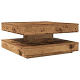 Tavolino da Caffè Girevole a 360 Gradi Antico 70x70x34,5 cm