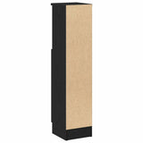 Mobile da Bagno con Portarotolo Nero 20,5x22x90 cm