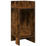 Tavolino Laterale con Ripiano Rovere Fumo 25,5x27x60 cm