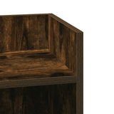 Tavolino Laterale con Ripiano Rovere Fumo 25,5x27x60 cm