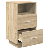 Comodini 2 pz con 2 Cassetti Rovere Sonoma 36x36x68 cm