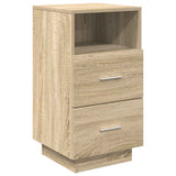 Comodini 2 pz con 2 Cassetti Rovere Sonoma 36x36x68 cm