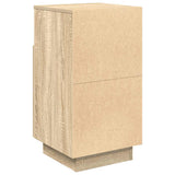 Comodini 2 pz con 2 Cassetti Rovere Sonoma 36x36x68 cm