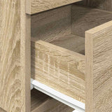 Comodini 2 pz con 2 Cassetti Rovere Sonoma 36x36x68 cm