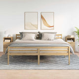 Comodini 2 pz con 2 Cassetti Rovere Artigianale 36x36x68 cm