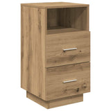 Comodini 2 pz con 2 Cassetti Rovere Artigianale 36x36x68 cm